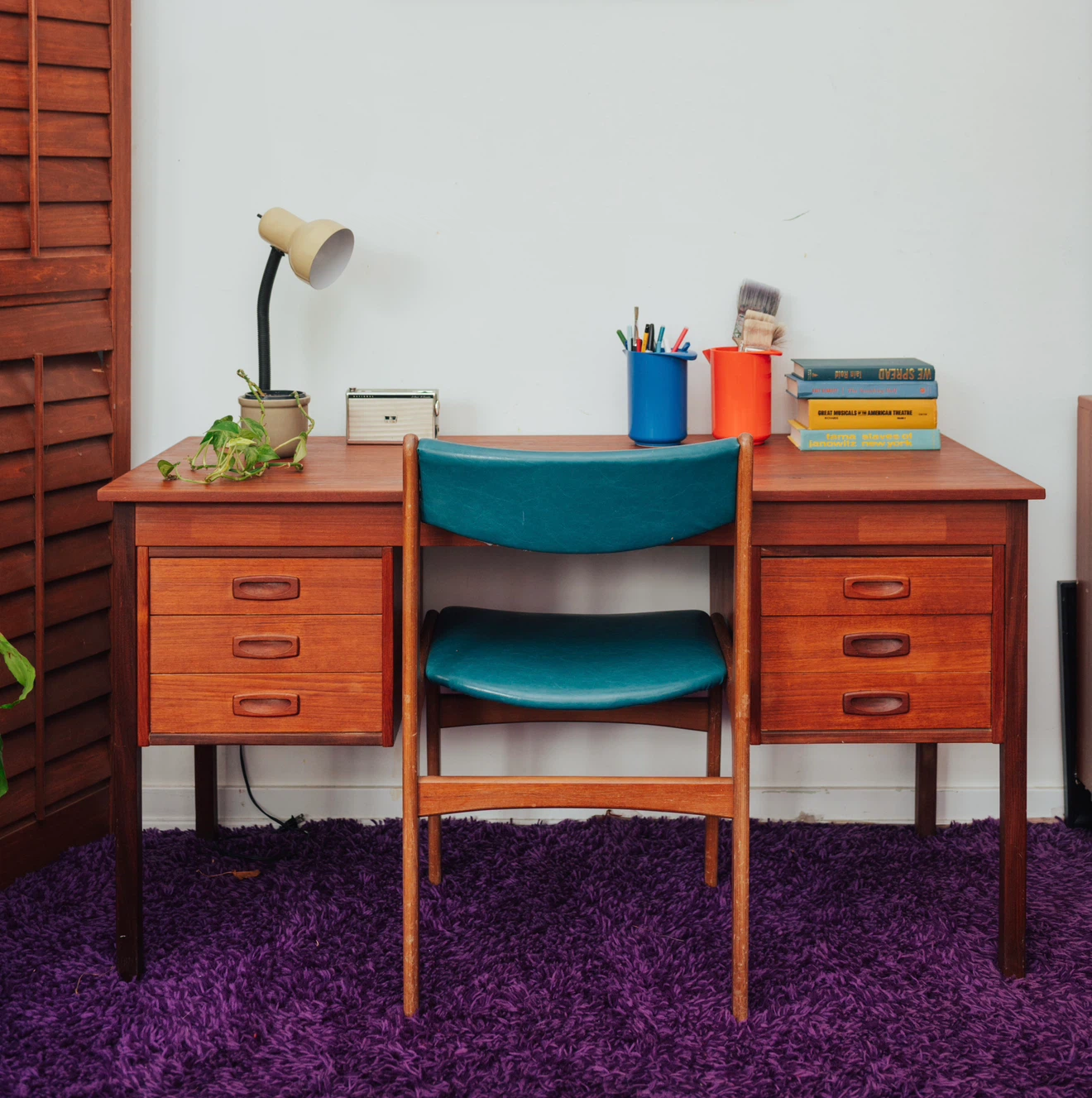 MCM Danish Modern Teak Partner’s Desk
