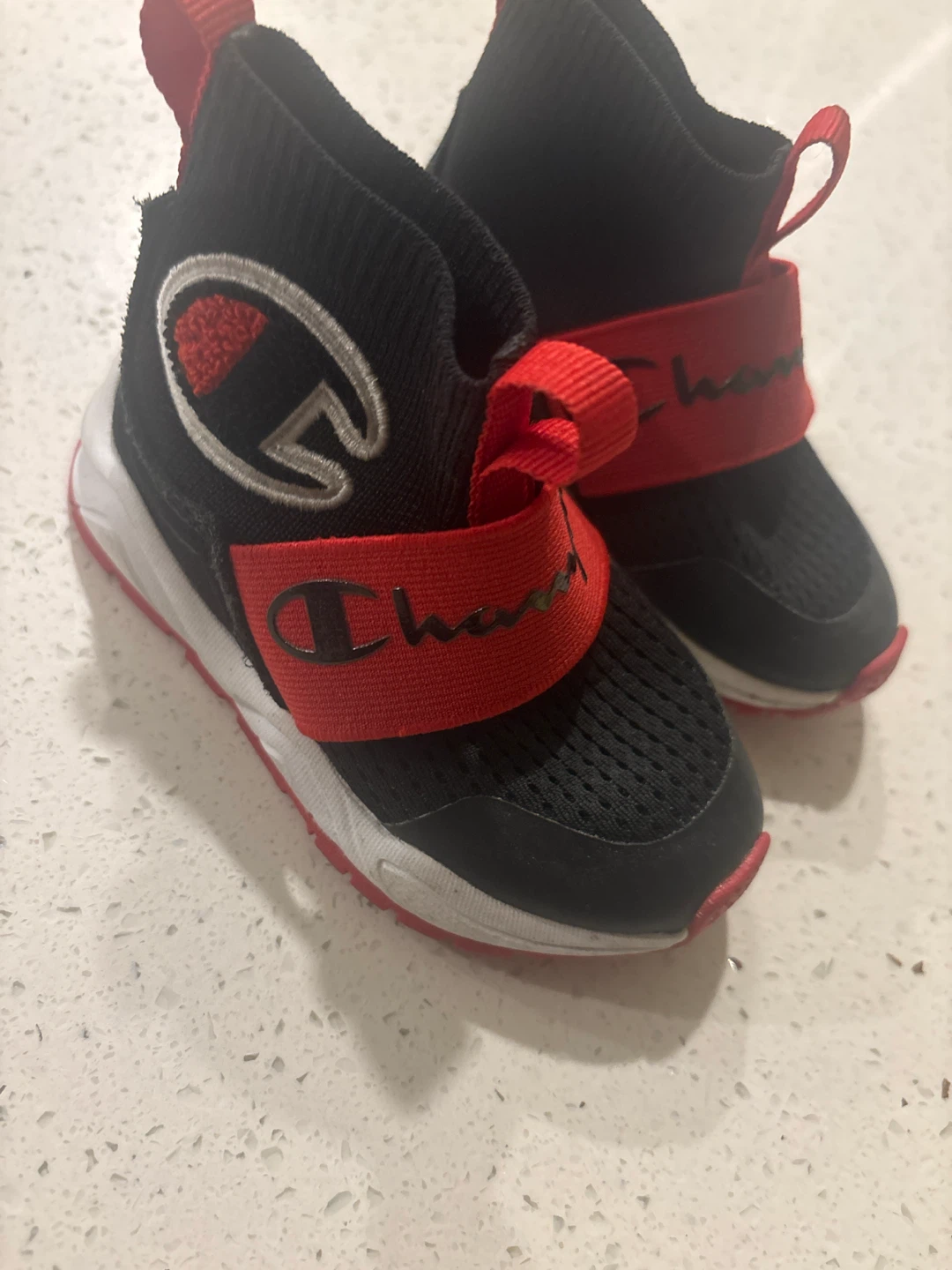 Champion Black and Red Toddler Sneakers