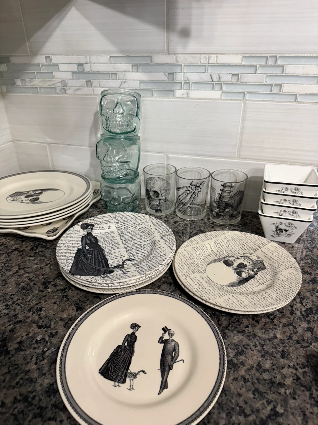 Gothic Skeleton Kitchenware Set
