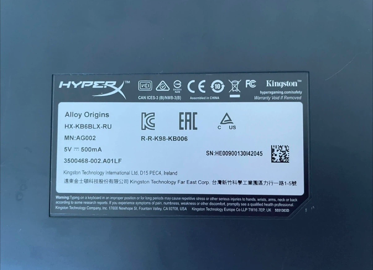 HyperX Alloy Origins Mechanical Keyboard - photo 2