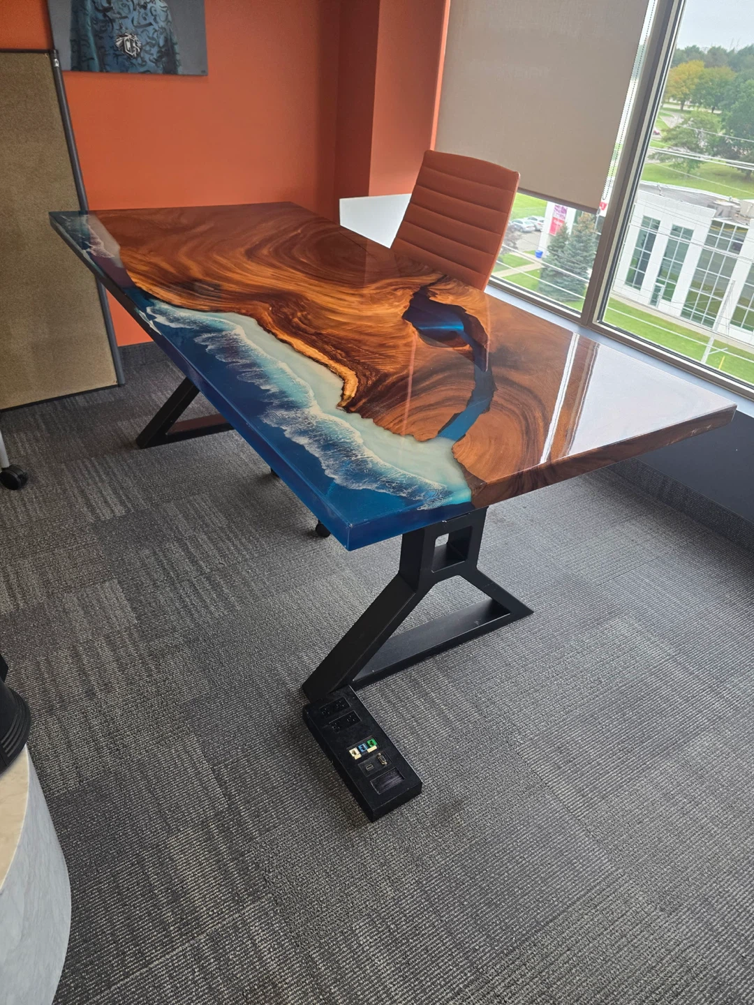 Live Edge Epoxy Resin Desk - photo 3
