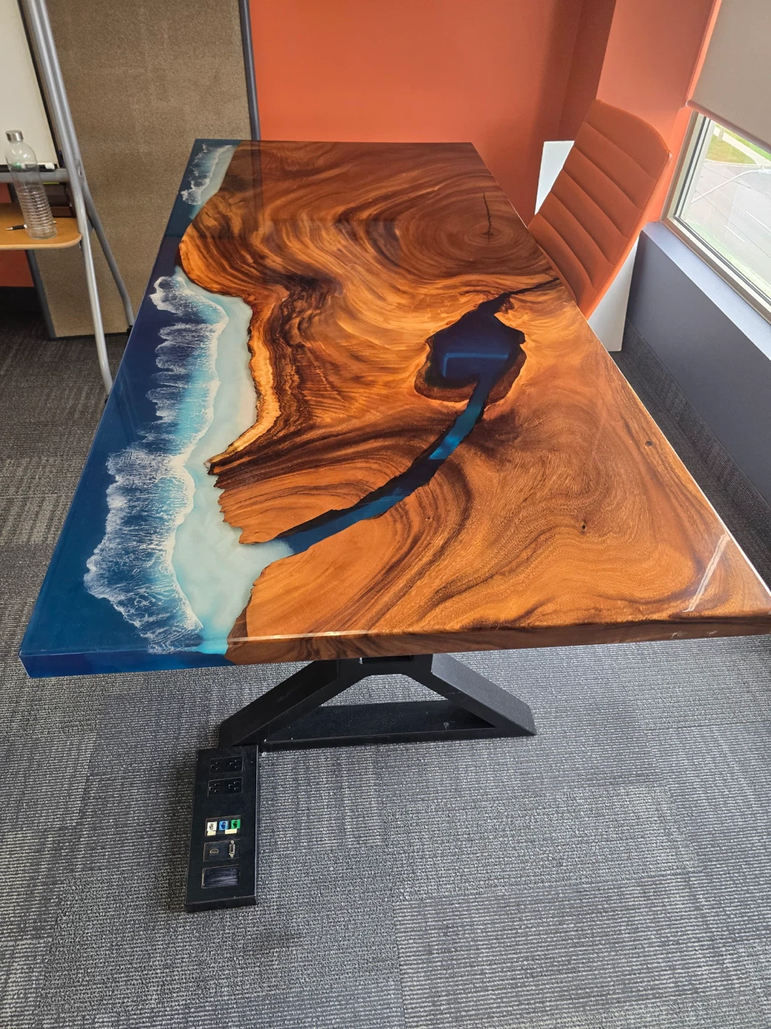 Live Edge Epoxy Resin Desk - photo 4