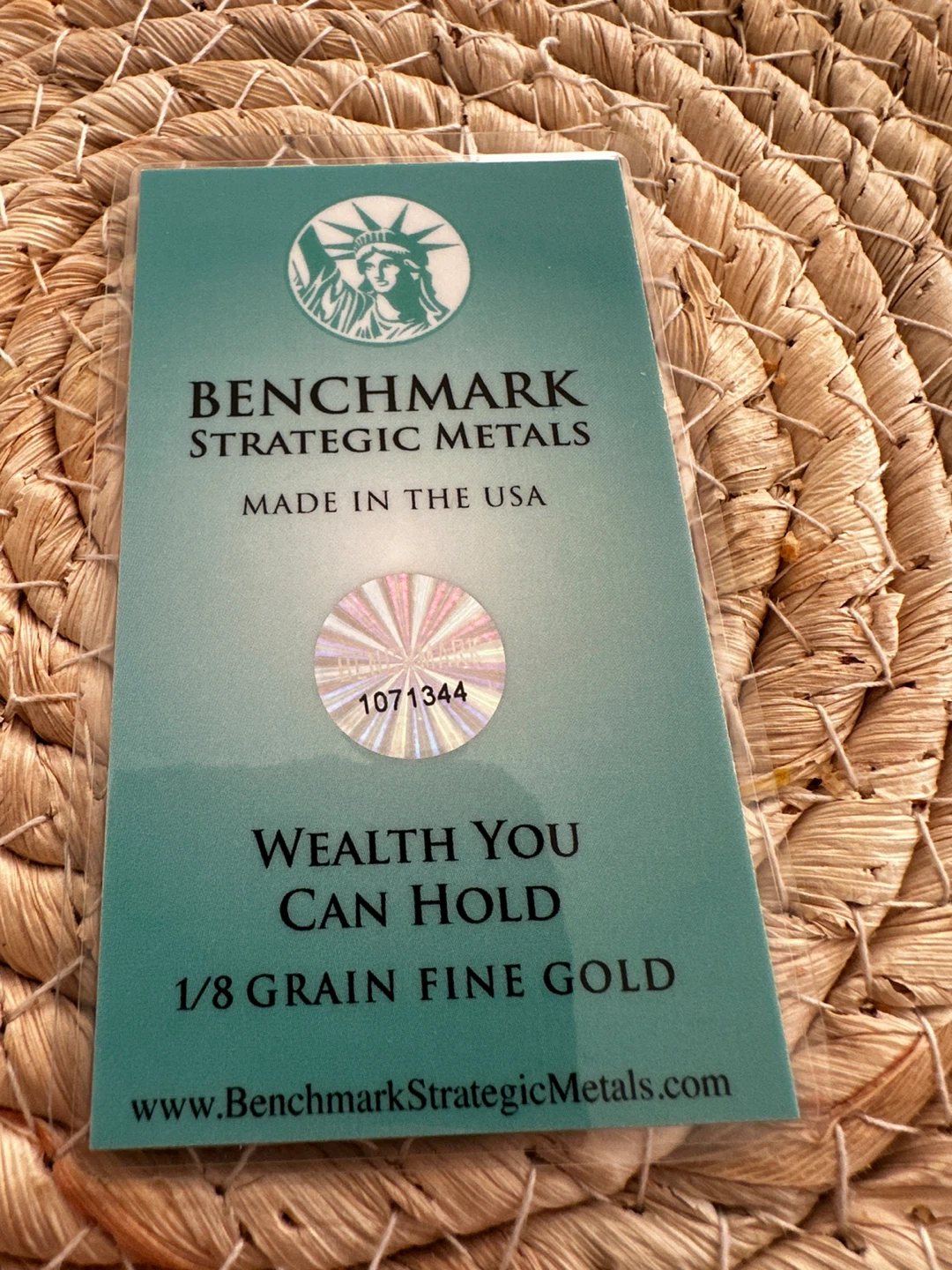 Benchmark Strategic Metals 1/8 Grain Fine Gold - photo 2