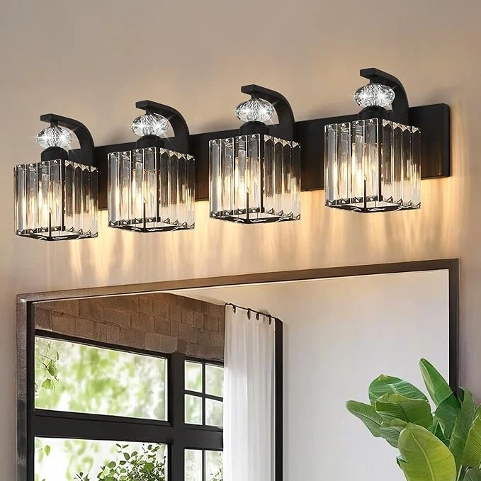 4-Light Bathroom Vanity Lights Over Mirror