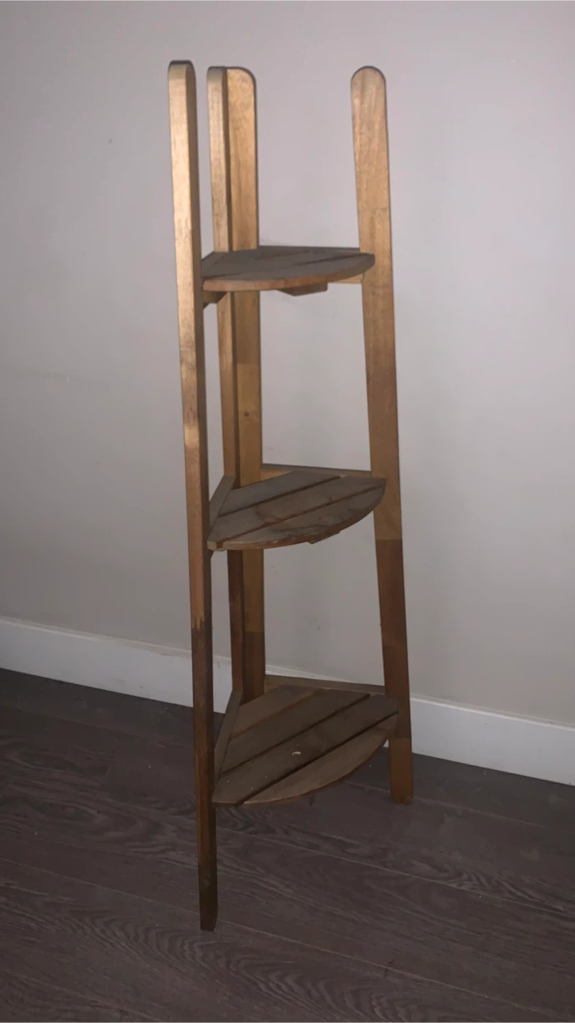3-Tier Wooden Corner Shelf