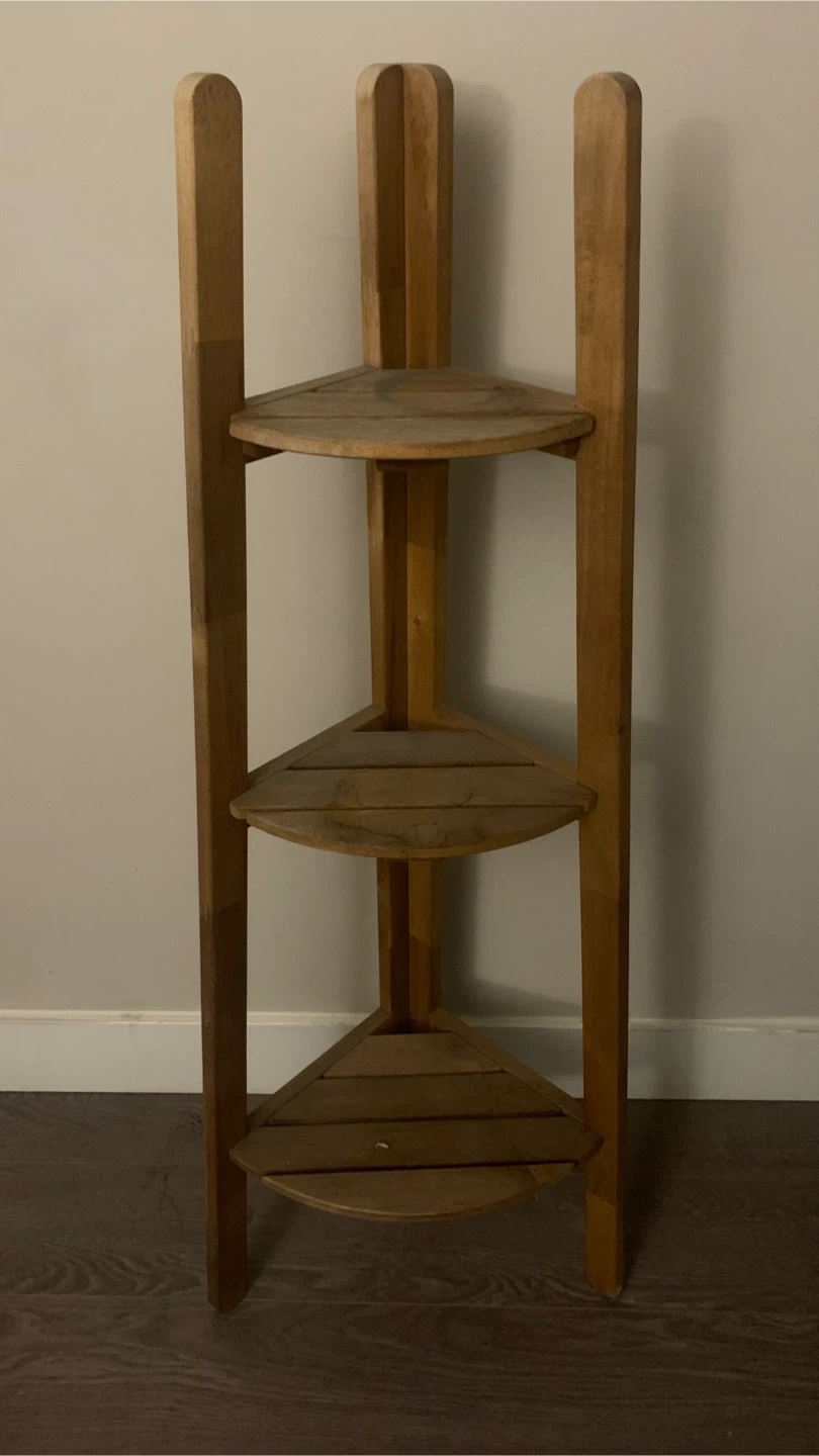 3-Tier Wooden Corner Shelf - photo 2