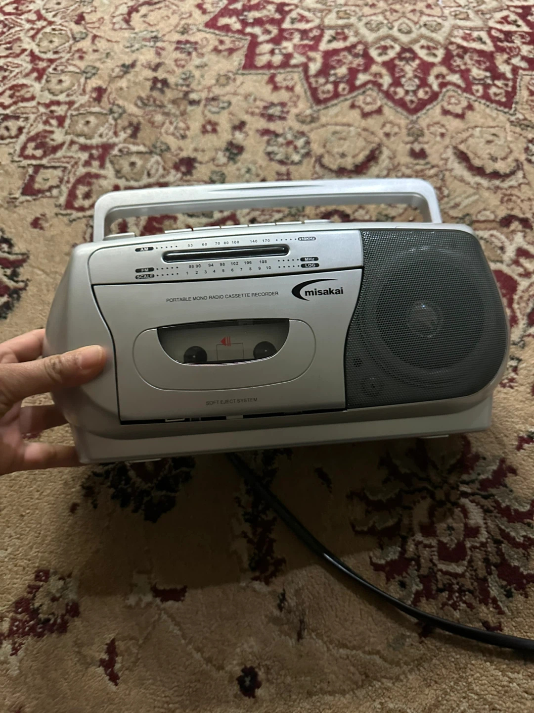 Misakai Portable Mono Radio Cassette Recorder