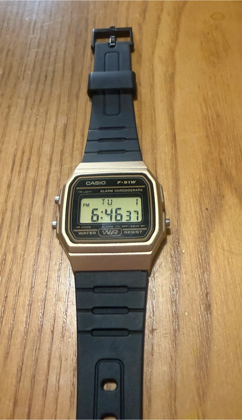 Casio F-91W Gold Tone Digital Watch