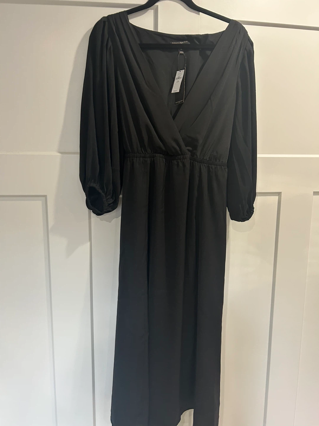 Banana Republic Black Midi Dress – NWT – Medium Petite