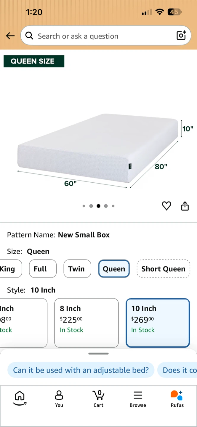 Mattress - Queen size 10”