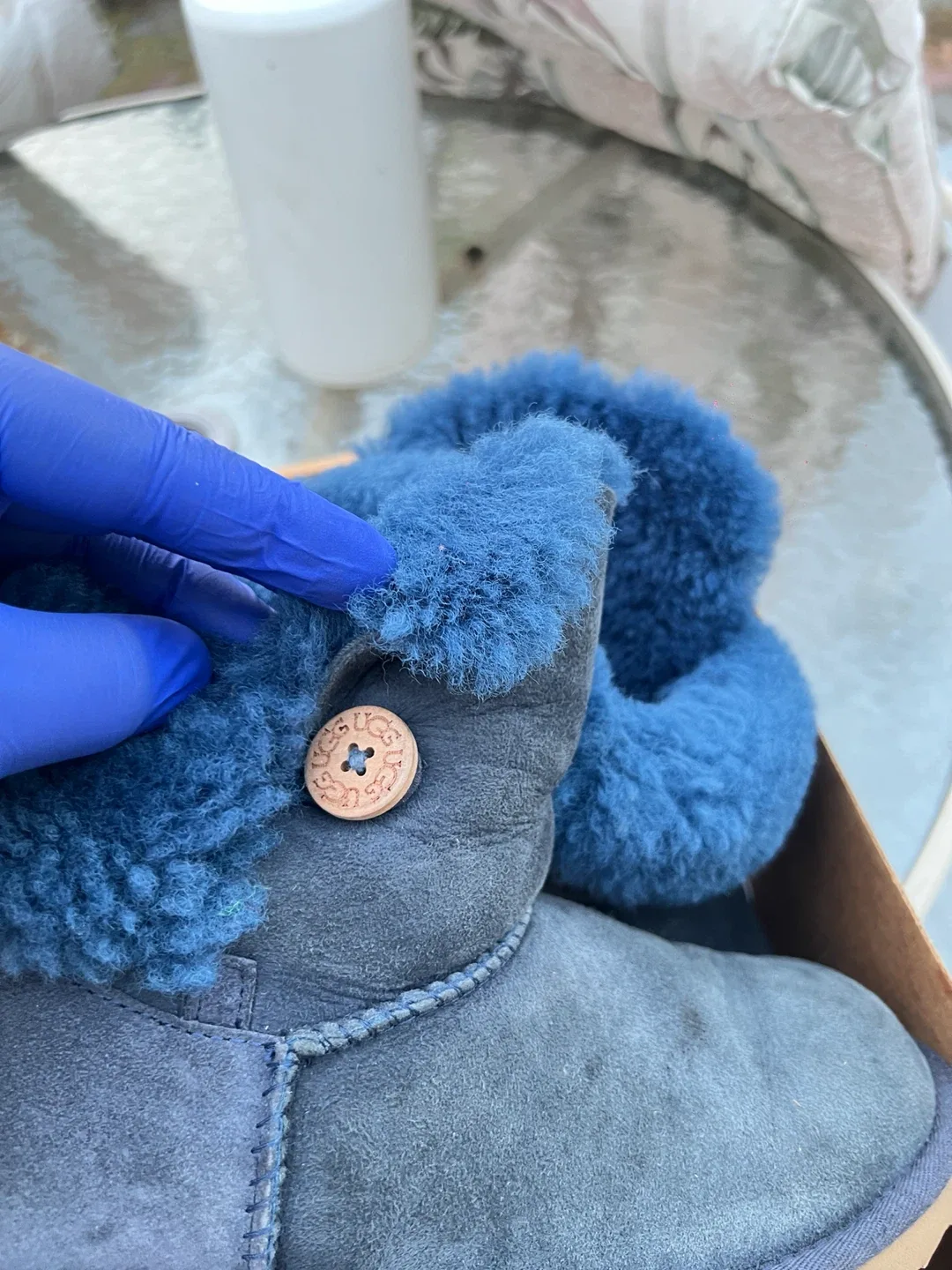 UGG Blue Suede Boots Size 4