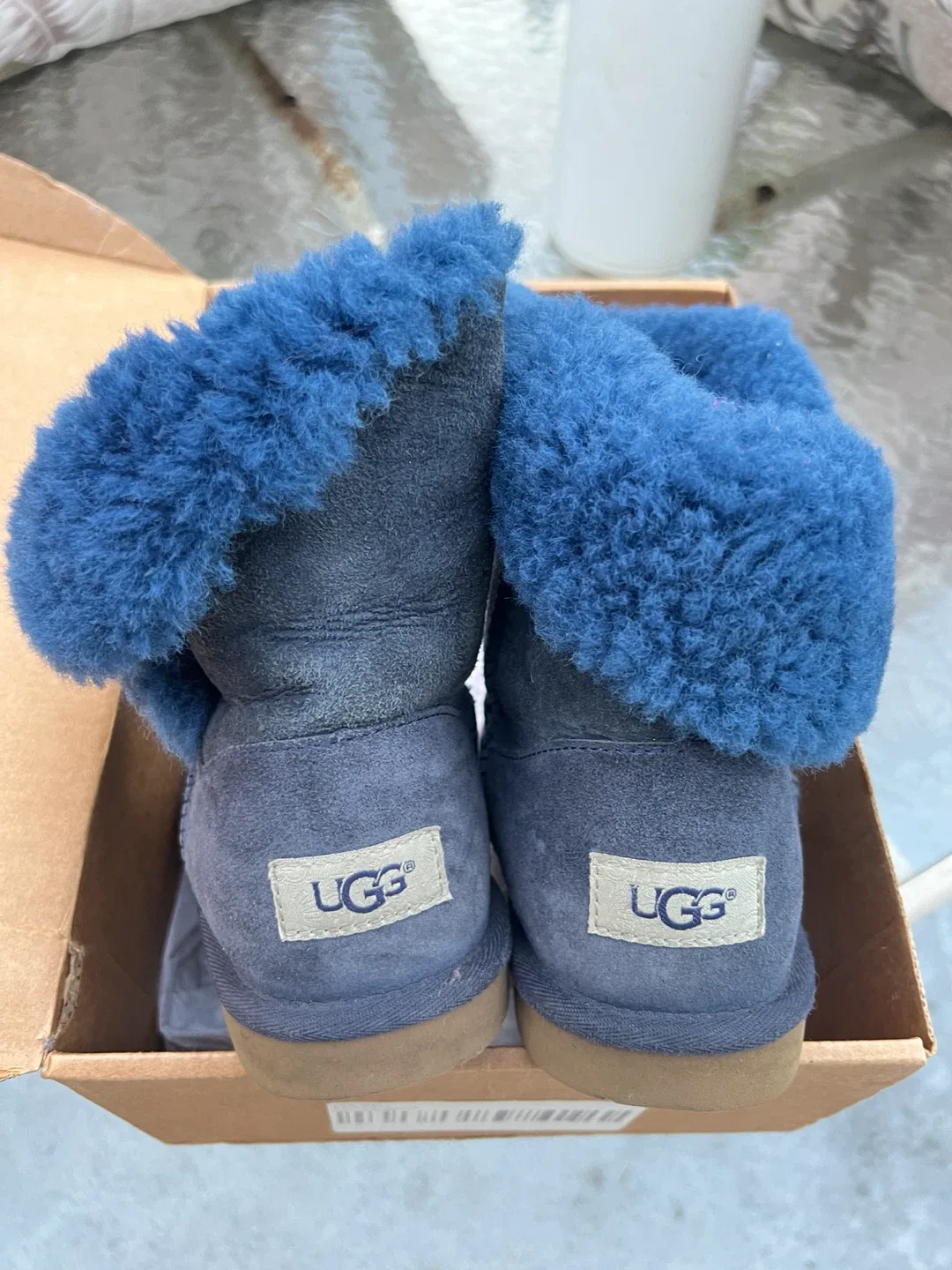 UGG Blue Suede Boots Size 4 - photo 4