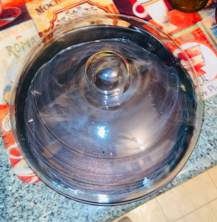 Glass Cake Lid with Metal Base - photo 2