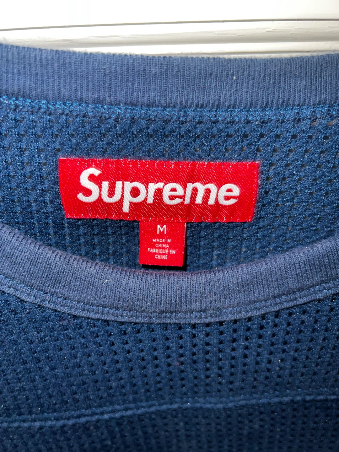 Supreme Polartec Waffle Knit Long Sleeve - Navy - photo 3