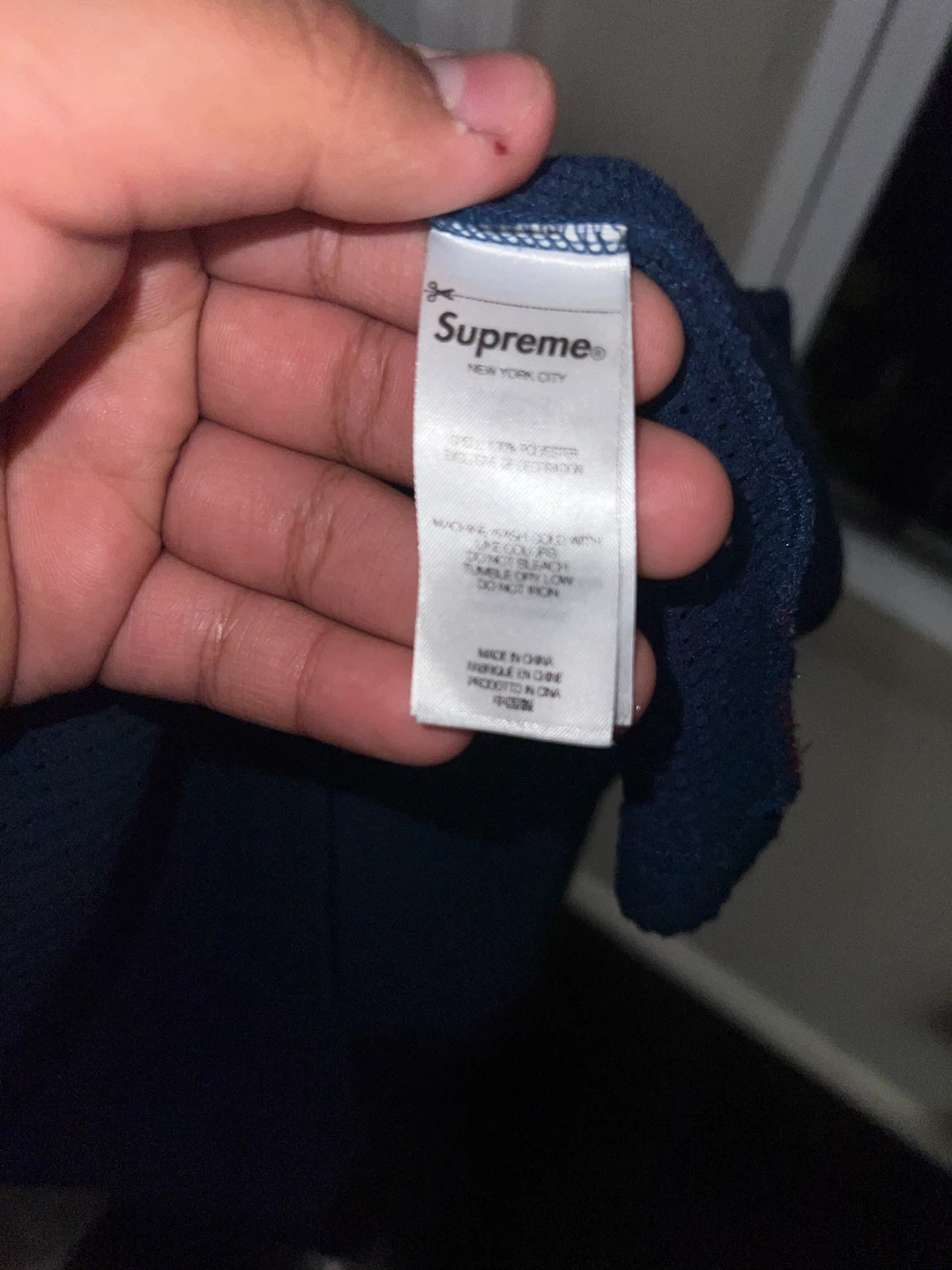 Supreme Polartec Waffle Knit Long Sleeve - Navy - photo 5