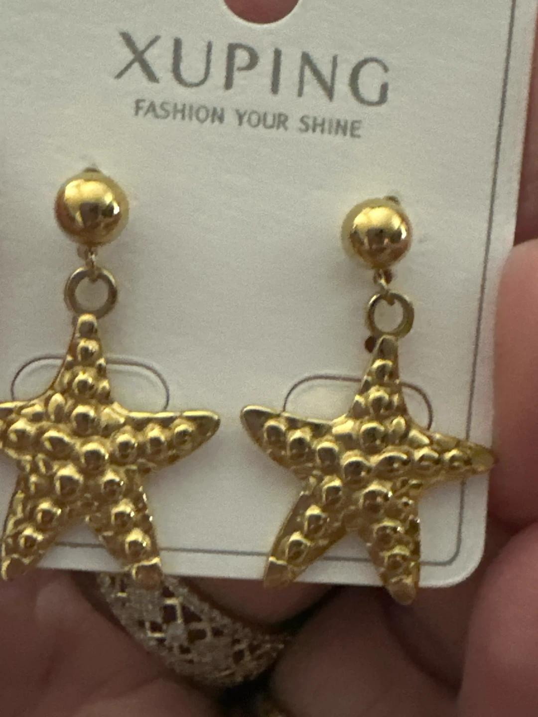 Xuping Gold-Tone Starfish Earrings