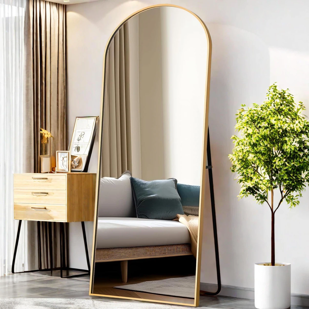 GlasFlength Full Length Mirror,Floor Standing