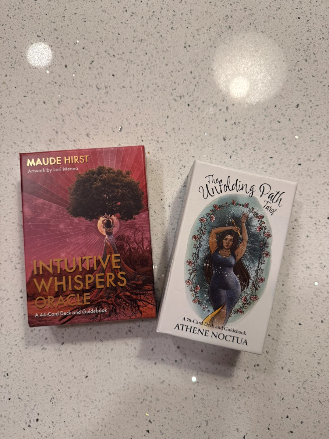 Intuitive Whispers Oracle & Unfolding Path Tarot Decks