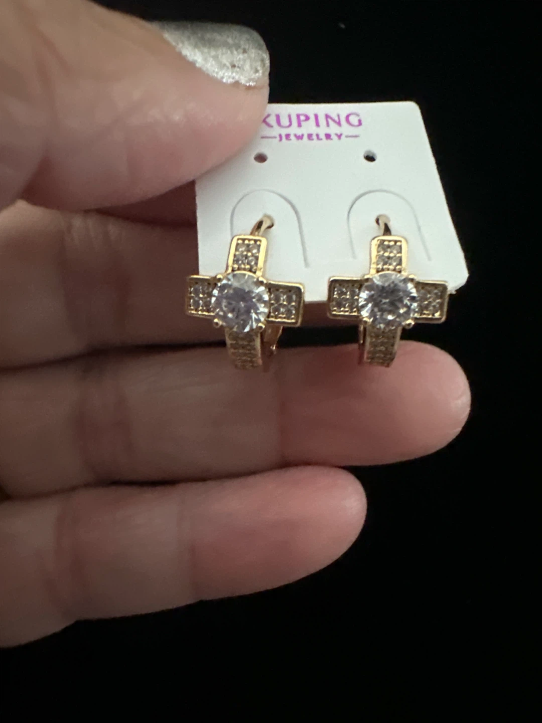 Xuping 14k Jewelry Gold Tone laminated Hoop Earrings