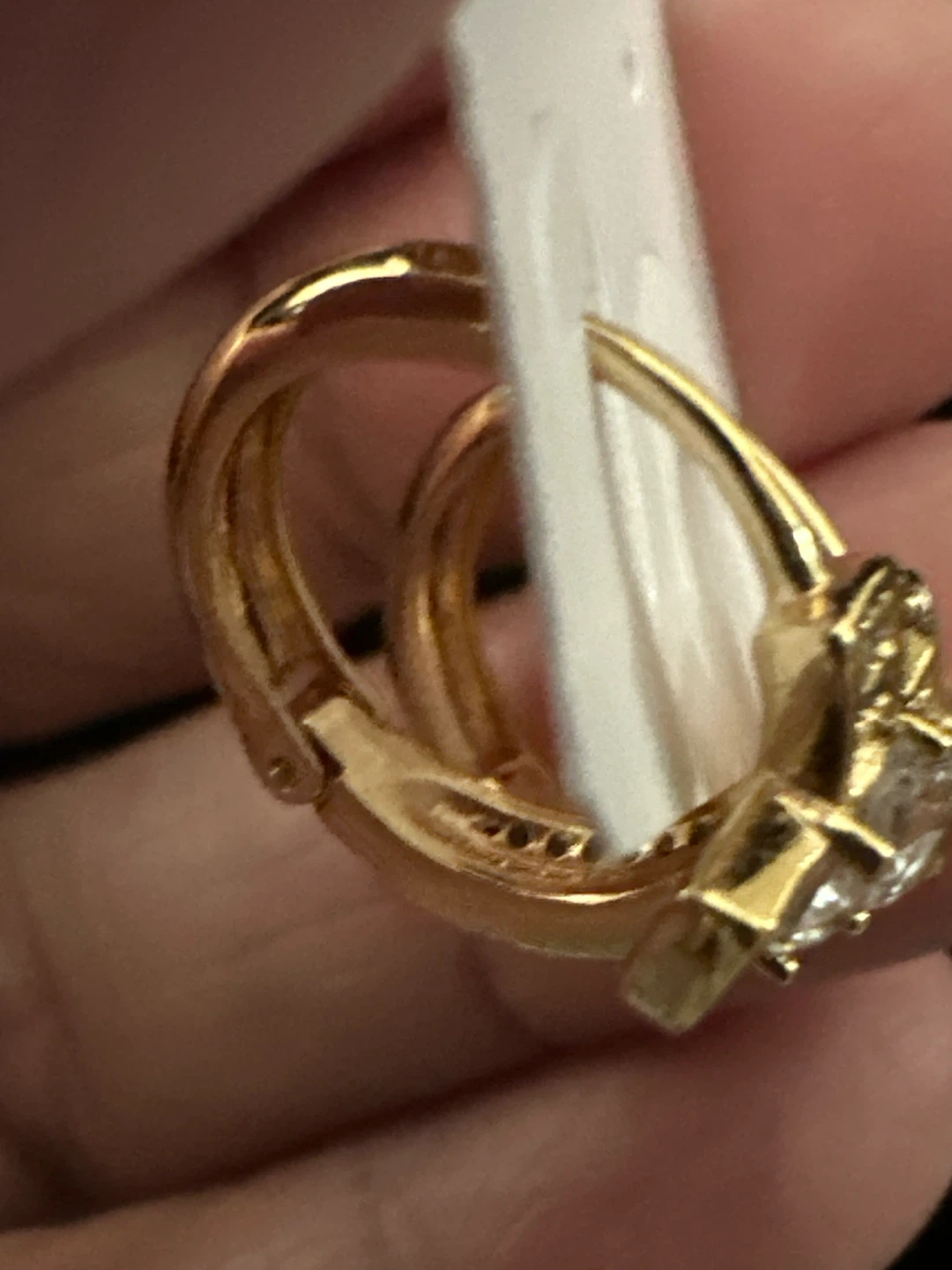 Xuping 14k Jewelry Gold Tone laminated Hoop Earrings - photo 2
