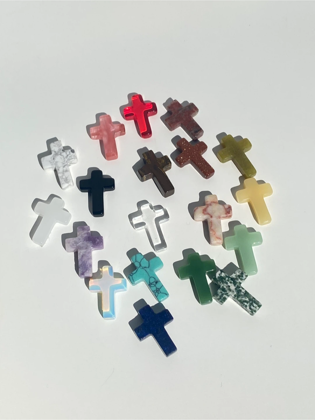 gemstone cross carvings