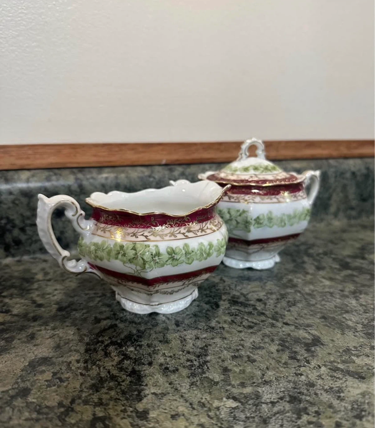 O.E.G. Royal Austria Sugar Bowl and Creamer Set - photo 3