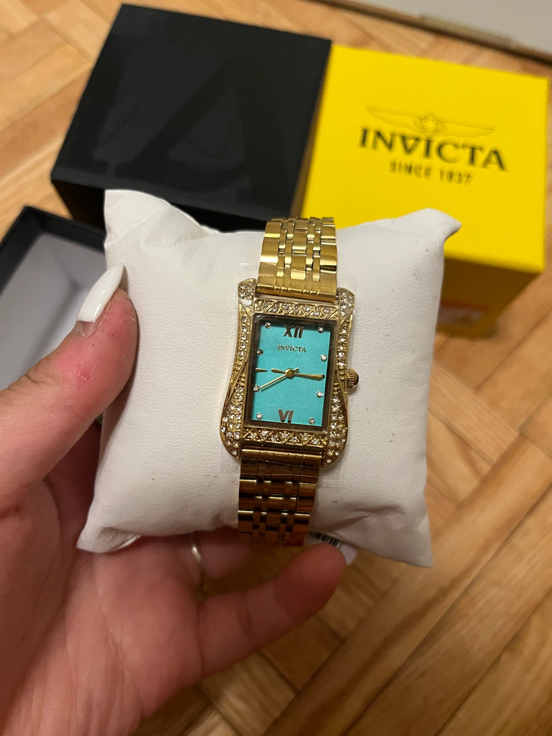 Invicta Wildflower 69283 Gold Teal Crystal Watch NWT - photo 2