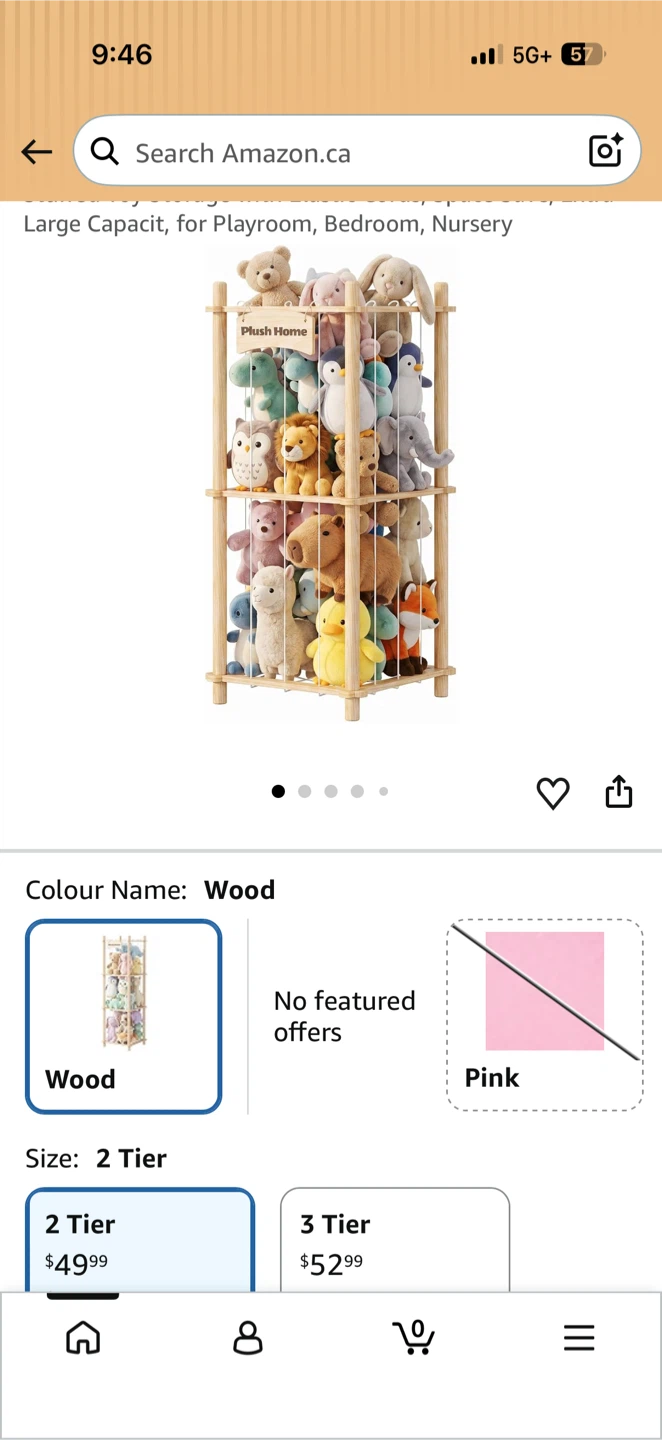 2-Tier Wooden Toy Organizer - photo 2