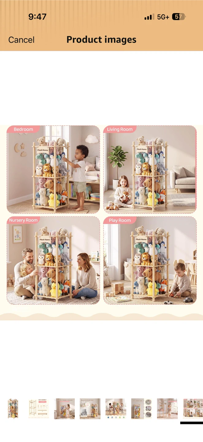 2-Tier Wooden Toy Organizer - photo 5