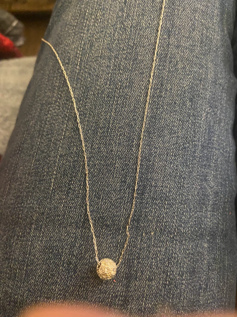 Silver-toned sparkling ball pendant necklace - photo 2
