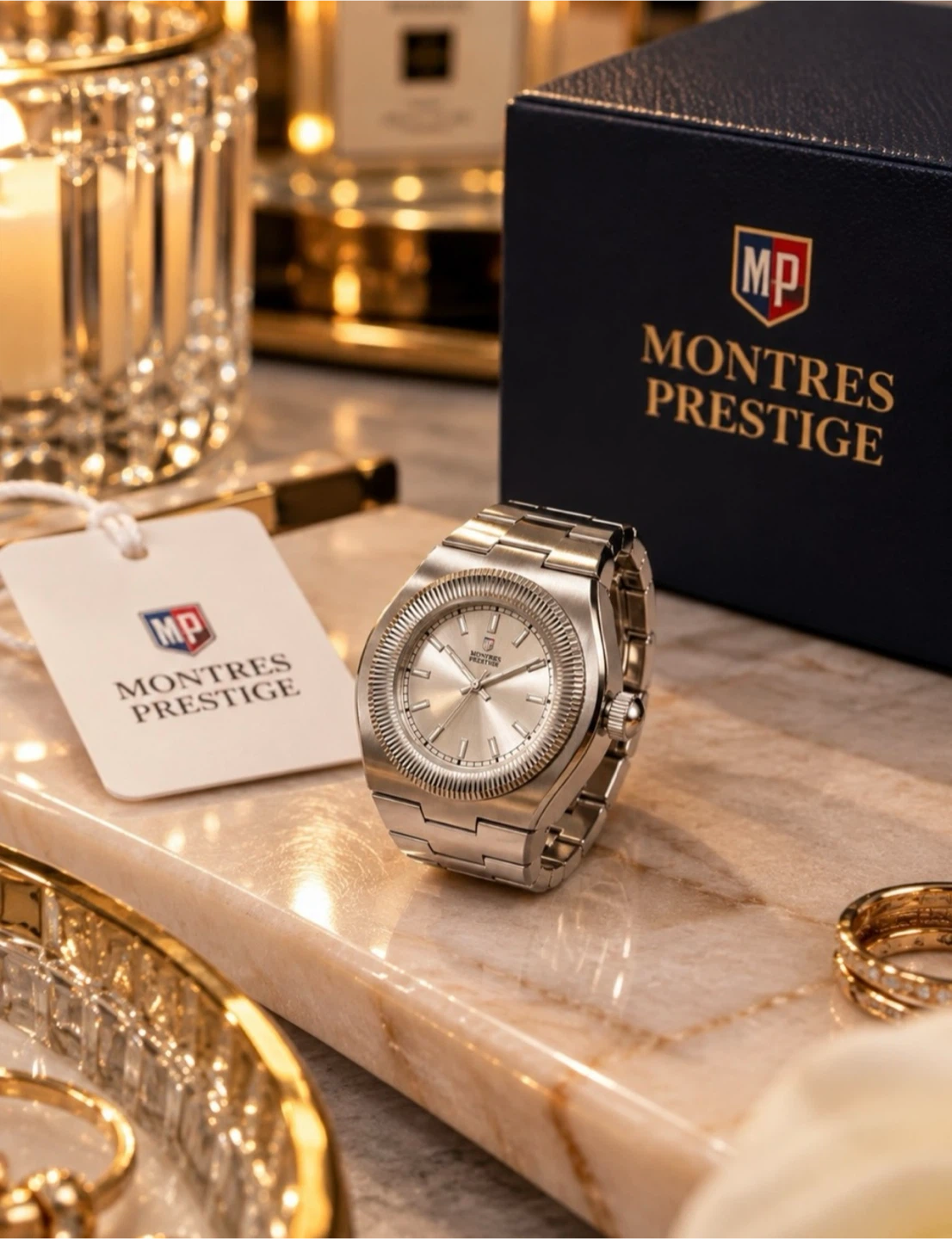 Montres Prestige X Invicta Silver Mini Ring Watch 19.5mm NWT