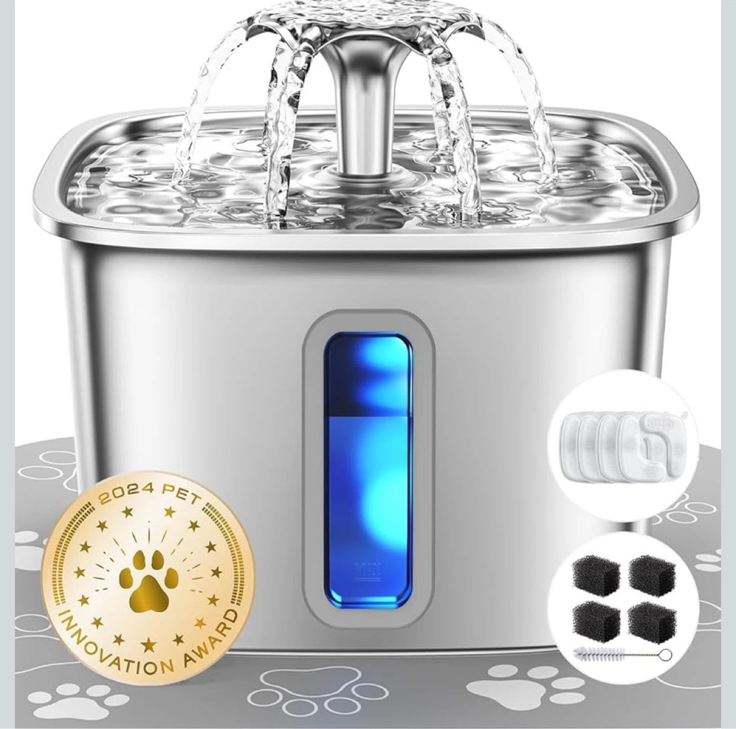 Veken stainless steel cat fountain