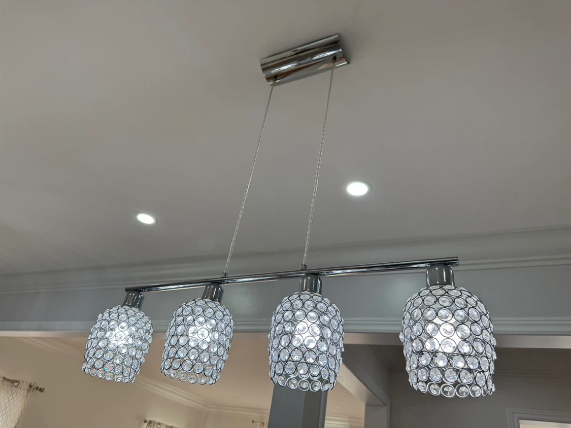 4-Light Crystal Pendant Ceiling Light - photo 2