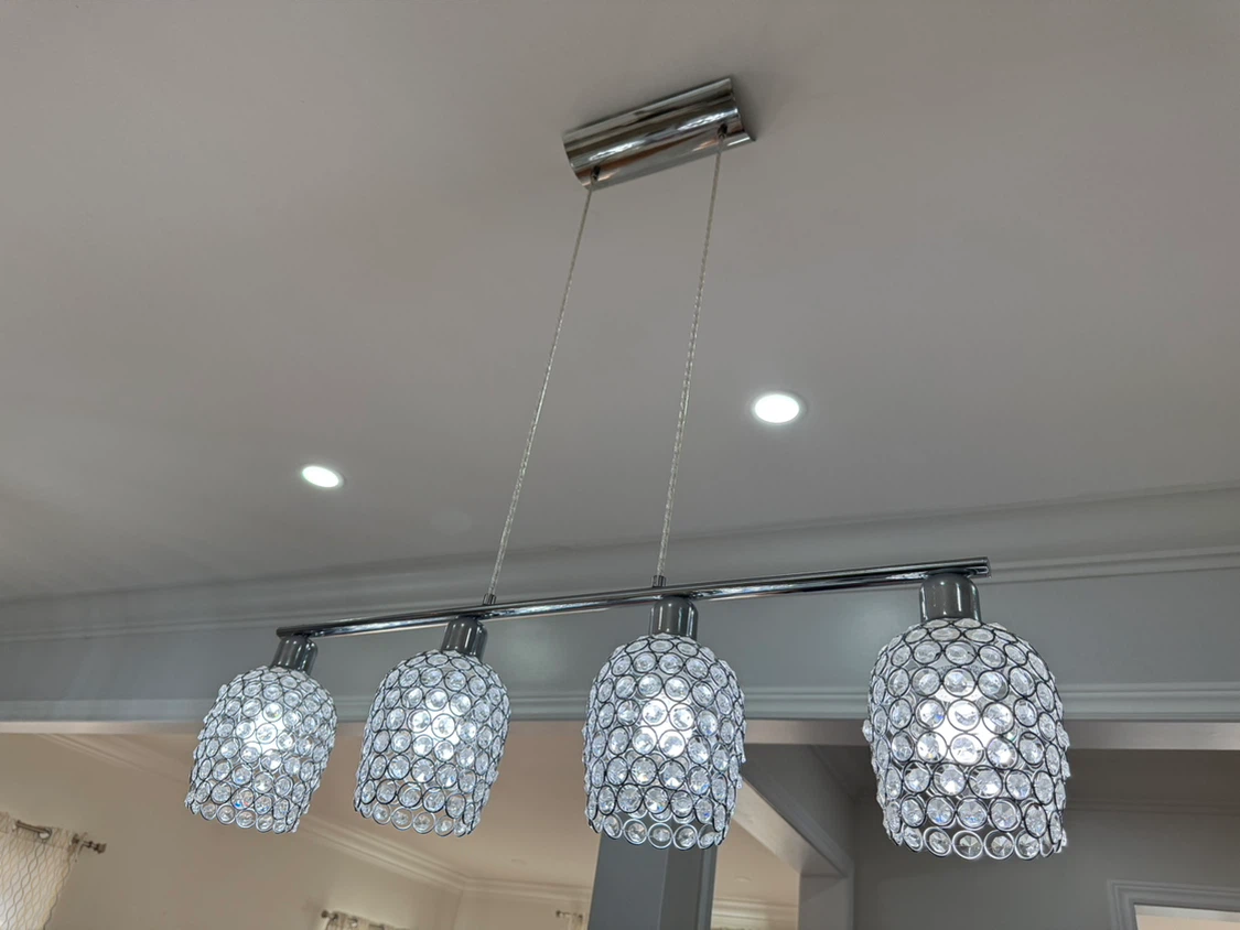 4-Light Crystal Pendant Ceiling Light - photo 3