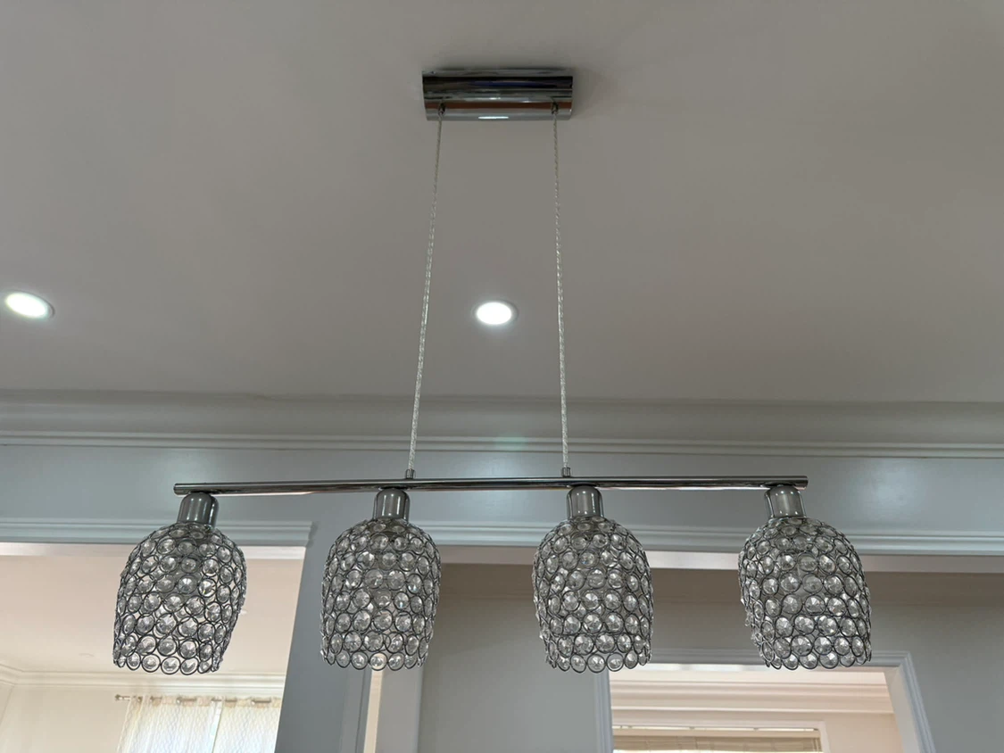 4-Light Crystal Pendant Ceiling Light - photo 4