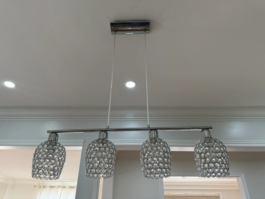 4-Light Crystal Pendant Ceiling Light - photo 5