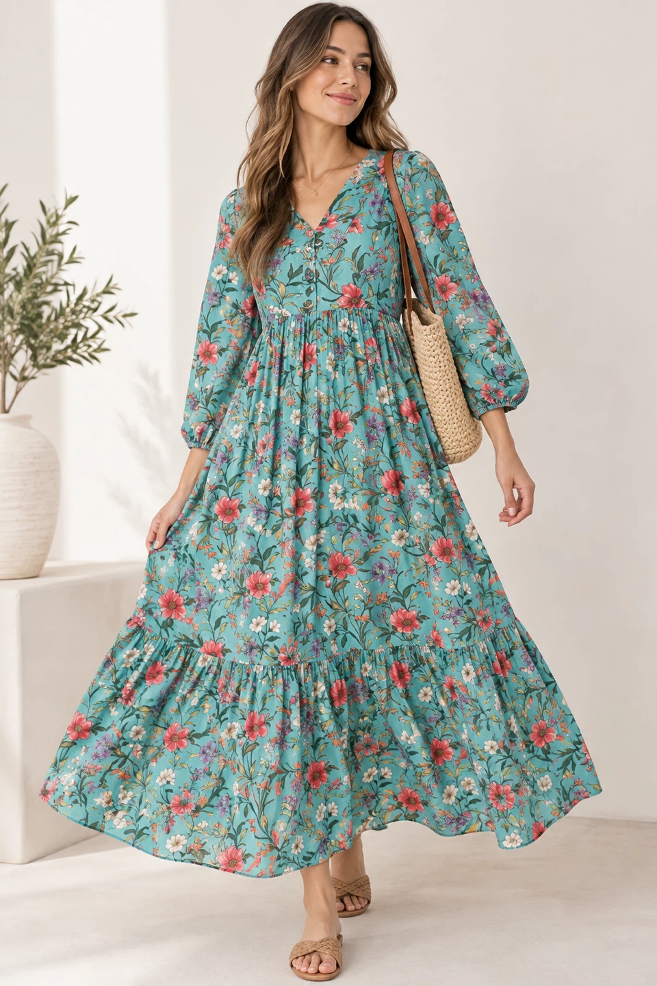Zellbury Floral Maxi Dress