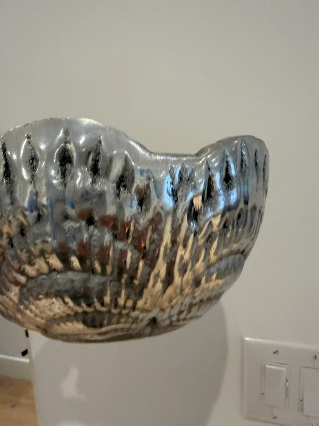 Silver-tone decorative shell bowl - photo 3