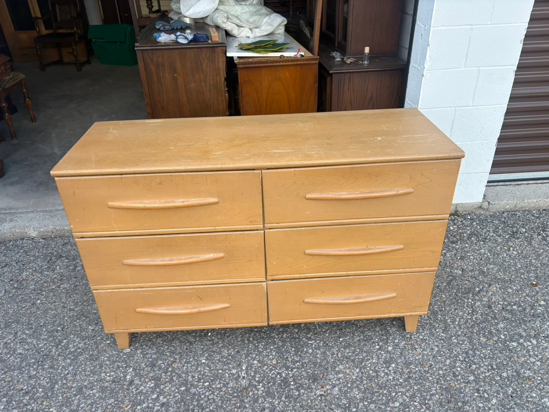 Free delivery used Six-Drawer Wooden Dresser