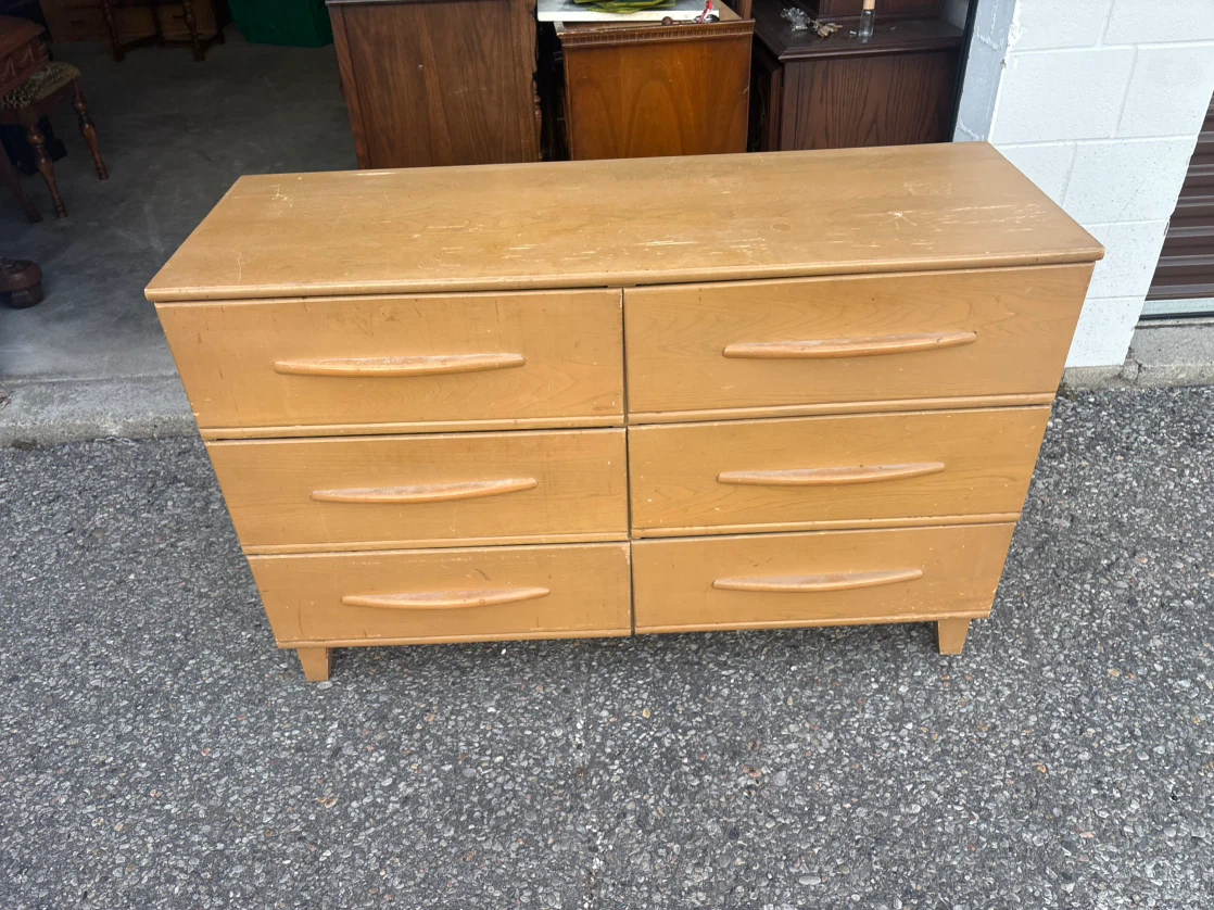 Free delivery used Six-Drawer Wooden Dresser - photo 2