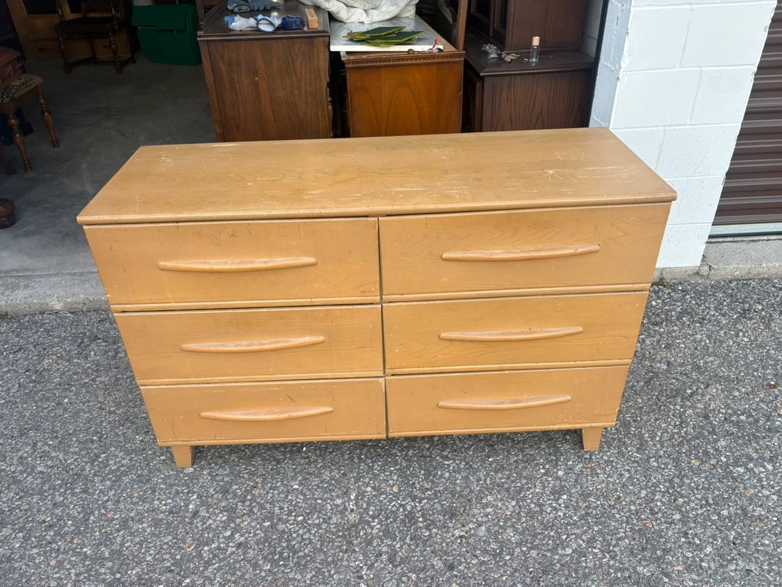 Free delivery used Six-Drawer Wooden Dresser - photo 4