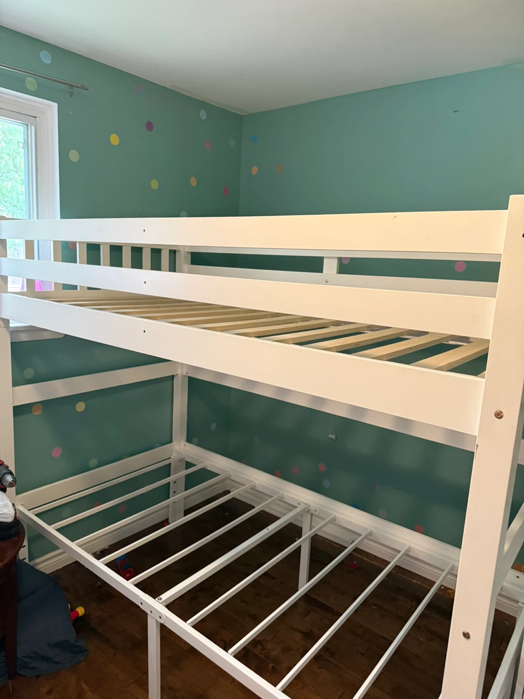 Must go!!! Moving sale White bunk bed with storage stairs - photo 4