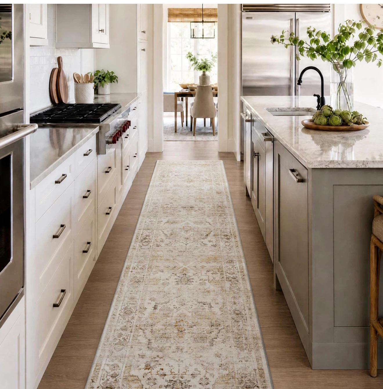 Beige Vintage-Style Runner Rug - photo 5
