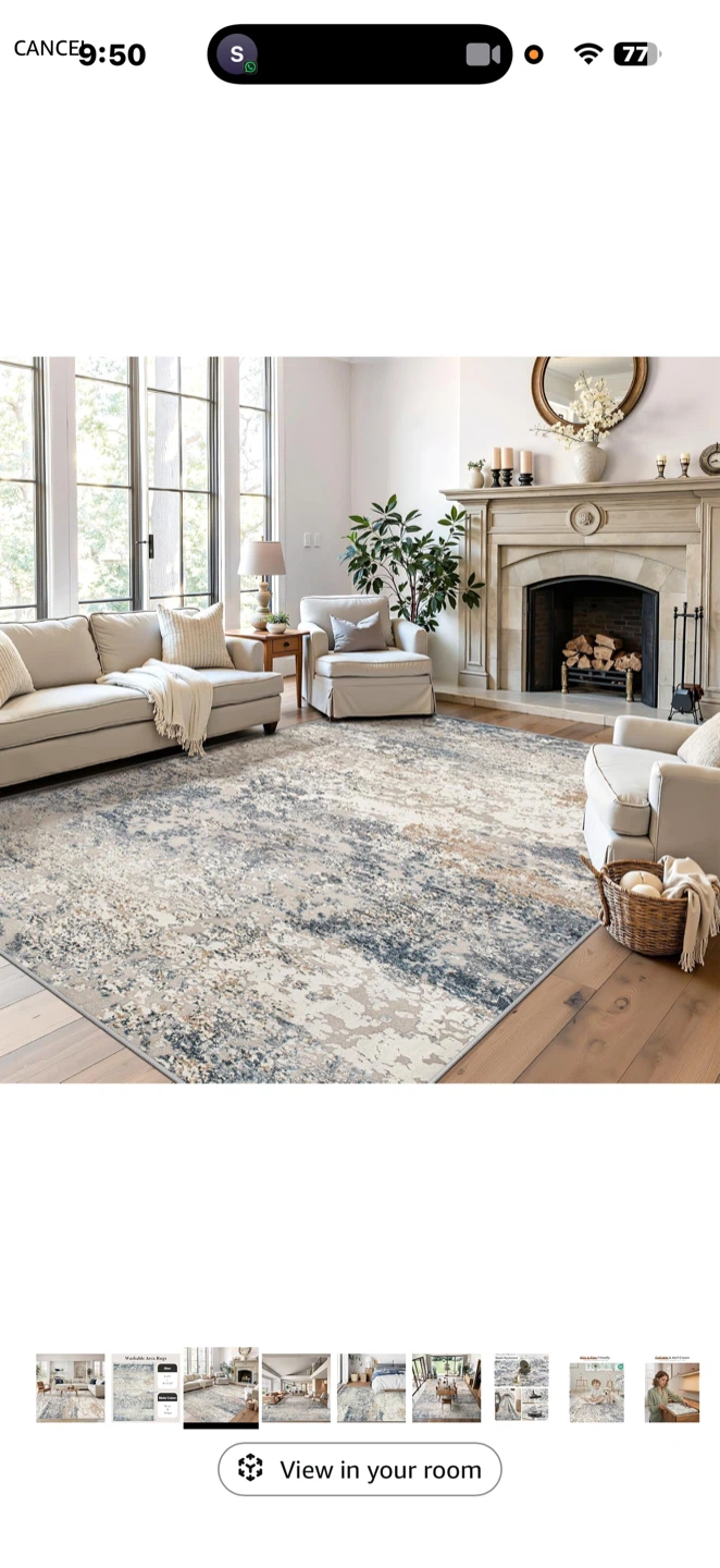 Large Abstract Area Rug 9'x12' - photo 5