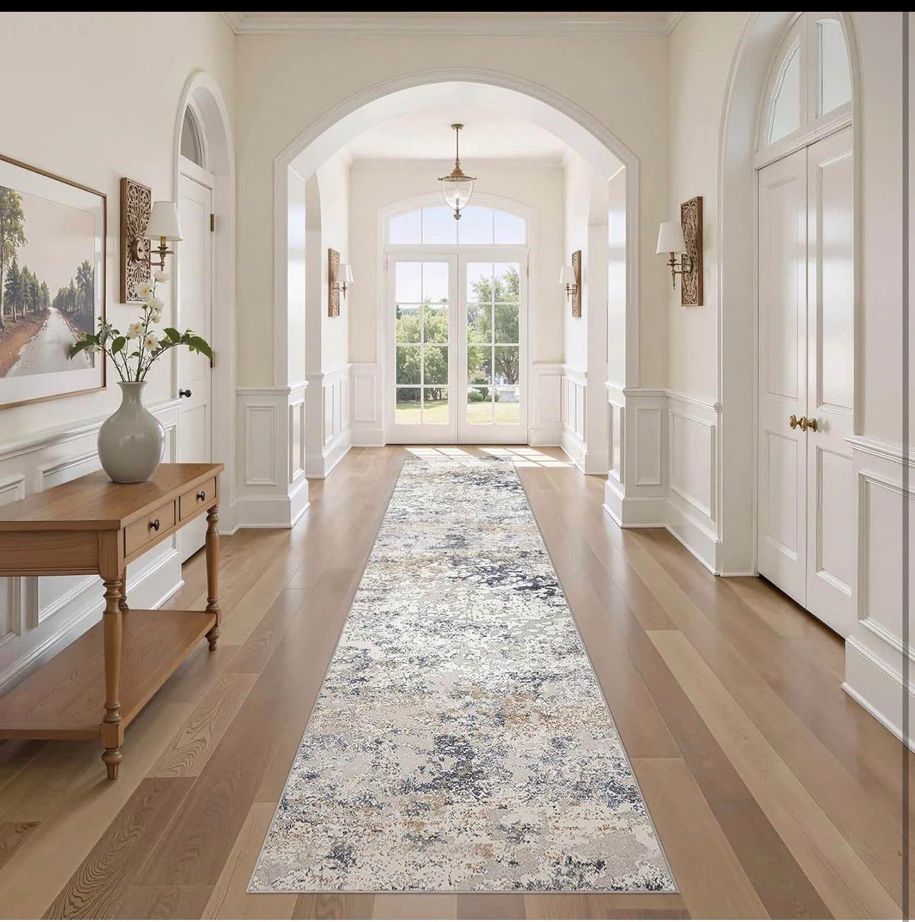 Machine Washable Abstract Runner Rug - photo 4