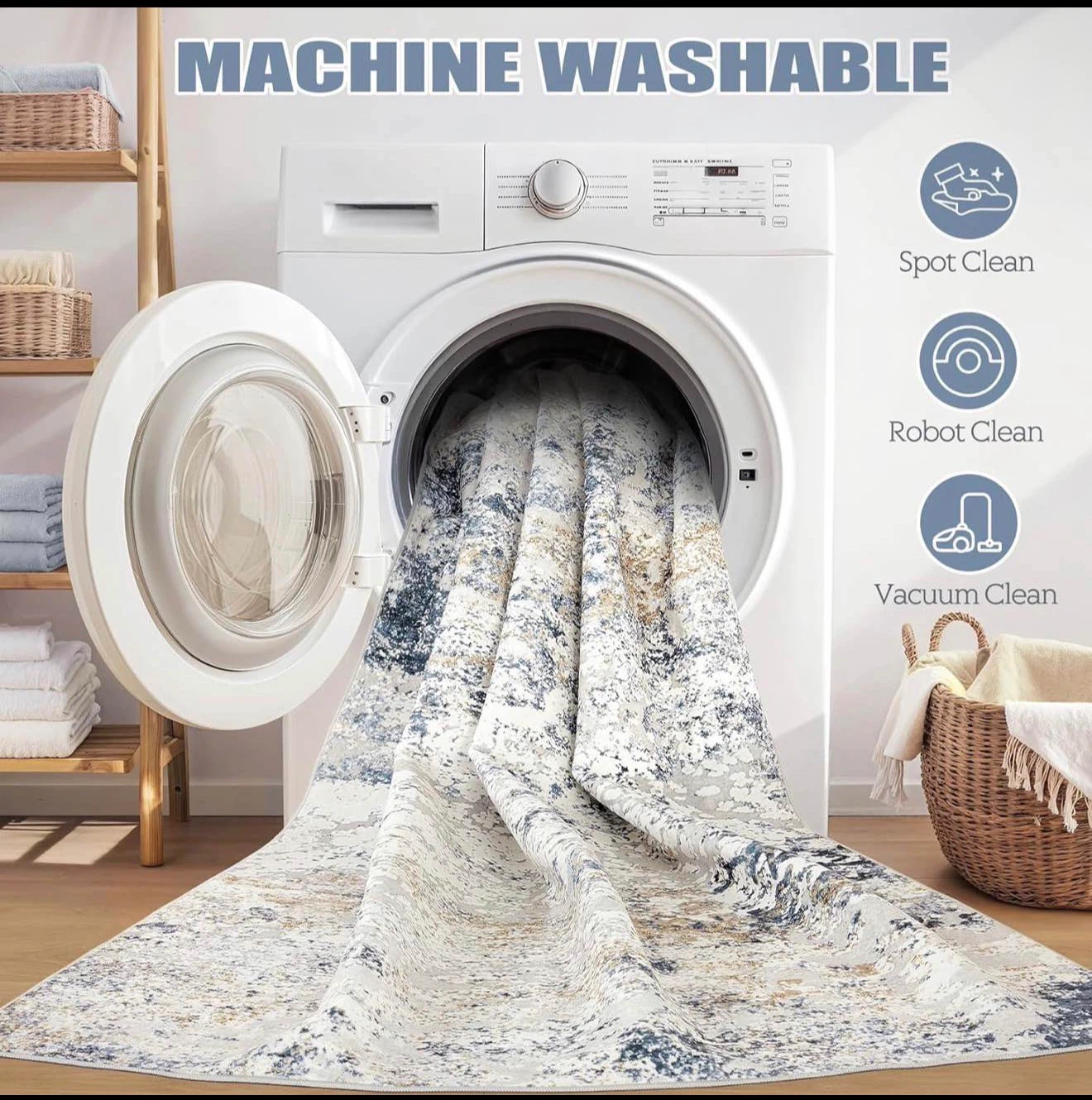 Machine Washable Abstract Runner Rug - photo 5