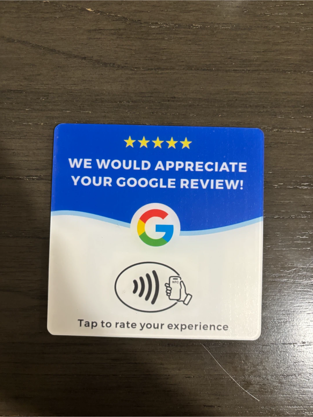 Google Review NFC Tap Sign