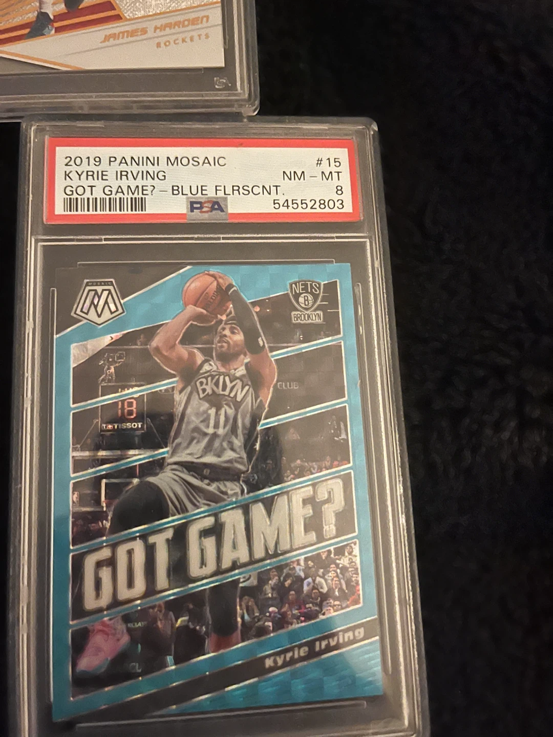2019 Panini Mosaic Kyrie Irving Got Game? PSA 8