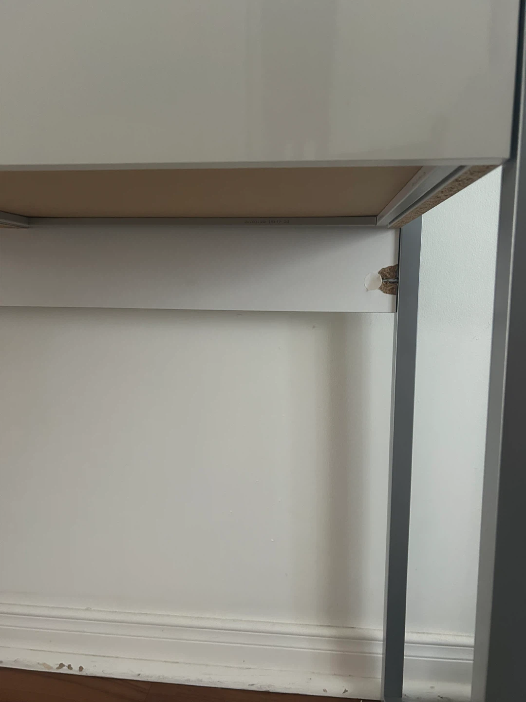 White Gloss Desk with Two Drawers - photo 4
