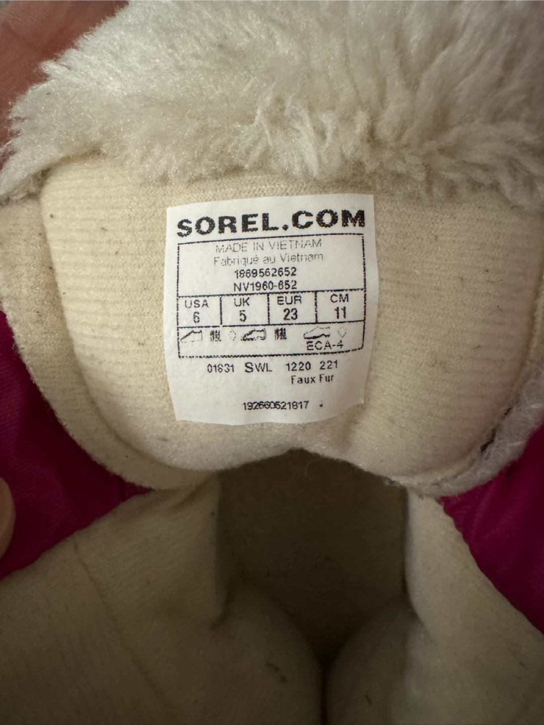 Sorel Pink Winter Boots Size 6 - photo 2